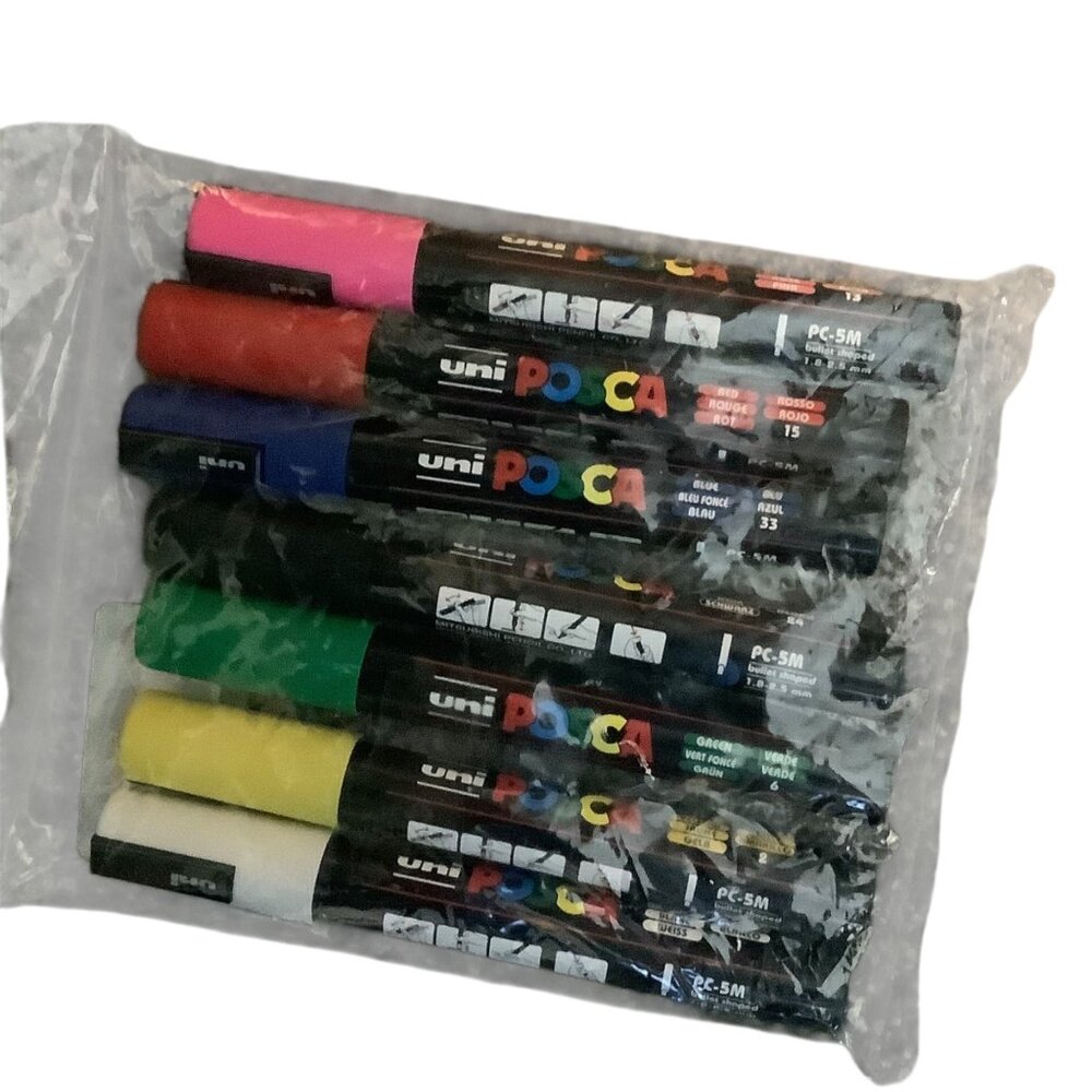 Uni Posca PC-5M Bullet Tip Paint Marker‎ Pens Set Assorted Colors 1.8-2.5mm NEW